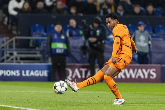 UEFA Champions League FC Shakhtar Donetsk BSC Young Boys 06 11 2024 Eguinaldo FC Shakhtar Donetsk, 7 UEFA Champions League FC Shakhtar Donetsk BSC Young Boys Arena AufSchalke, Gelsenkirchen 06 11 2024 Copyright: xBEAUTIFULxSPORTS Buriakovx