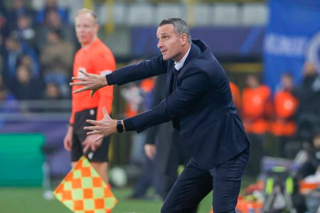 Club Brugge v Aston Villa - UEFA Champions League BRUGGE, BELGIUM - NOVEMBER 06 : Hayen Nicky head coach of Club Brugge during the UEFA Champions League phase matchday 4 between Club Brugge and Aston Villa on November 6, 2024 in Brugge, Belgium, 06 11 2024 Brugge Belgium  Copyright: xJanxDexMeuleneirx