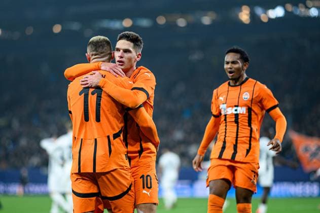 GELSENKIRCHEN, GERMANY - 6 NOVEMBER, 2024: The UEFA Champions League football match between FC Shakhtar Donetsk and BSC Young Boys at Veltins Arena  Copyright: xVitaliixKliuievx