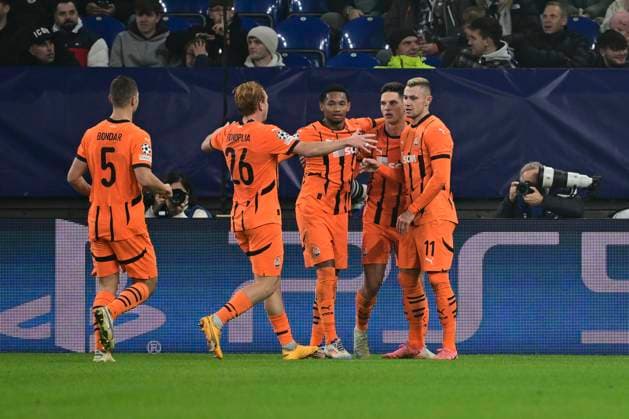 Goal celebration for 2 1 by Georgiy Sudakov Donetsk , Shakhtar Donetsk vs Young Boys Bern Soccer, Champions League, Matchday 4, 06 11 2024 Gelsenkirchen Nordrhein Westfalen Germany Copyright: xkolbert-press MarcxNiemeyerx