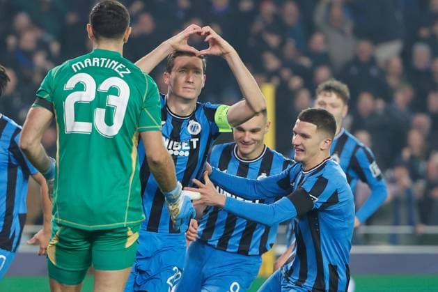 Club Brugge v Aston Villa - UEFA Champions League BRUGGE, BELGIUM - NOVEMBER 06 : Vanaken Hans midfielder of Club Brugge celebrating scoring a goal during the UEFA Champions League phase matchday 4 between Club Brugge and Aston Villa on November 6, 2024 in Brugge, Belgium, 06 11 2024 Brugge Belgium  Copyright: xJanxDexMeuleneirx