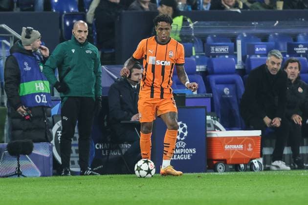 Sport, Football, UEFA Champions League Season 2024 2025 League Phase 4 Matchday FC Shakhtar Donetsk BSC Young Boys 06 11 2024, Arena AufSchalke b37 Gelsenkirchen Arena AufSchalke VELTINS Arena Nordrhein Westfahlen Germany