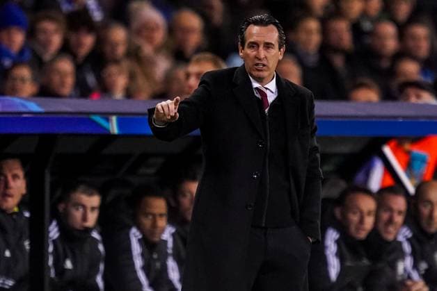 BRUGES, BELGIUM - NOVEMBER 6: Aston Villa FC head coach Unai Emery gestures during the UEFA Champions League 2024 25 League Phase MD4 match between Club Brugge KV and Aston Villa FC at Jan Breydelstadion on November 6, 2024 in Bruges, Belgium. (Photo by Rene Nijhuis) SOC  Copyright: xRenexNijhuis