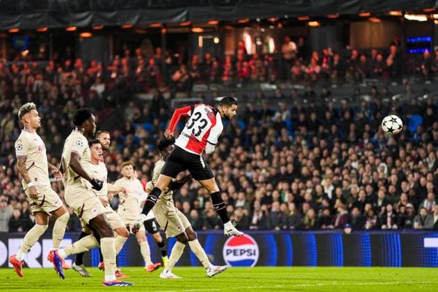 UEFA Champions League: Feyenoord v FC Red Bull Salzburg Rotterdam - David Hancko of Feyenoord during the fourth round of the new format of The Champions League 2024 2025. The match is set between Feyenoord and FC Red Bull Salzburg at Stadion Feijenoord De Kuip on 6 November 2024 in Rotterdam, The Netherlands. Copyright: xTomxBodex