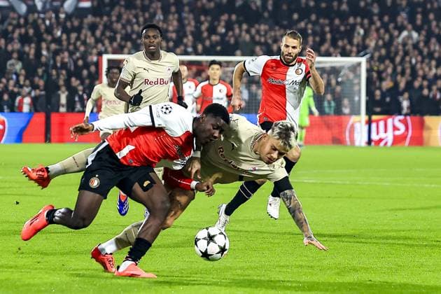 ROTTERDAM, 6-11-2024, Stadium de Kuip, Champions League, 2024 2025, Feyenoord - Red Bull Salzburg, Feyenoord player Ibrahim Osman Feyenoord - RB Salzburg  x26683045x Copyright: