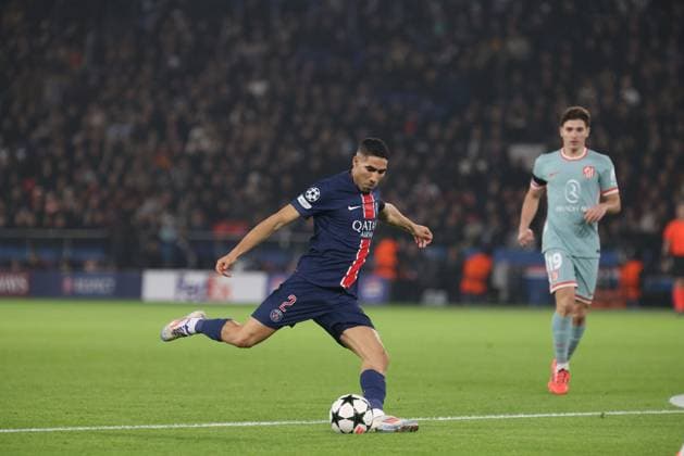 RECORD DATE NOT STATED PHOTOPQR LE PARISIEN Olivier Lejeune ; ; ; À l occasion de la quatrième journée de Ligue des Champions, le Paris Saint-Germain reçoit l Atlético Madrid ce mercredi 6 novembre 2024 au Parc des Princes. PH : O.Lejeune Achraf Hakimi France  Copyright: xPHOTOPQR LExPARISIEN MAXPPPxLP OlivierxLejeunex 20241106LPA2353 20241106LPA2353