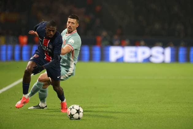 PHOTOPQR LE PARISIEN Olivier Lejeune ; ; 06 11 2024 ; À l occasion de la quatrième journée de Ligue des Champions, le Paris Saint-Germain reçoit l Atlético Madrid ce mercredi 6 novembre 2024 au Parc des Princes. PH : O.Lejeune Ousmane Dembélé Clement Lenglet France  Copyright: xPHOTOPQR LExPARISIEN MAXPPPxLP OlivierxLejeunex 20241106LPA2354 20241106LPA2354