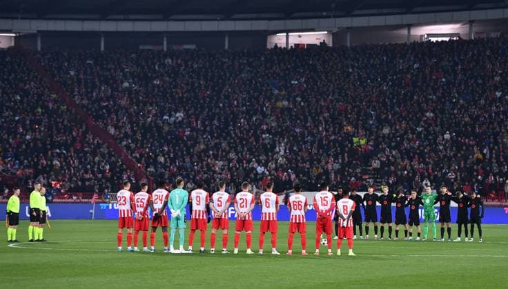 CRVENA ZVEZDA vs BARCELONA Football players of Barcelona and Crvena zvezda at the Champions League match, at Stadium Rajko Mitic. Belgrade, 06.11.2024. photo: MN Press photo FOOTBALL, UEFA, CHAMPIONS LEAGUE, BARCELONA, RED STAR, CRVENA ZVEZDA Belgrade Stadium Rajko Mitic Serbia Copyright: xMarkoxMetlasx xMNxPressx