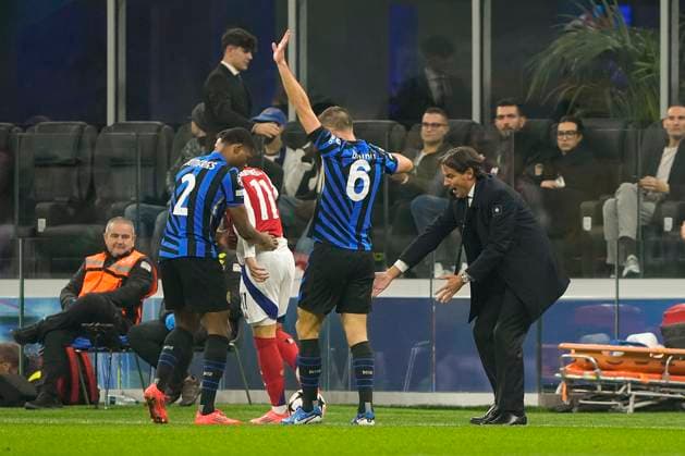 Inter Milan v Arsenal UEFA Champions League Simone Inzaghi Head Coach of FC Internazionale during the UEFA Champions League match at San Siro, Milan UK Newspapers OUT Copyright: xGiuseppexMaffiax FIL-20886-0013