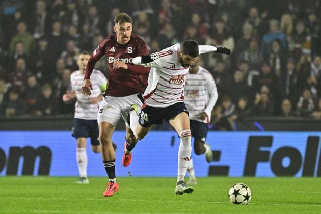 Football - Ligue des Champions PHOTOPQR OUEST FRANCE Vincent Michel ; Prague ; 06 11 2024 ; Football - Ligue des Champions - Sparta Prague Brest - 4ème journée saison 2024 2025 Pierre Lees-Melou Brest Photo Vincent Michel Ouest-France Prague France  Copyright: xPHOTOPQR OUESTxFRANCE MAXPPPxVincentxMichelx 20241106OFR2430 20241106OFR2430