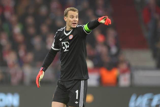 Goalkeeper Manuel Neuer FC Bayern Muenchen gestures, UEFA Champions League 2024 25 League Phase MD4, FC Bayern München v SL Benfica, Allianz Arena on November 06, 2024 in Munich, Germany Photo by Marco Steinbrenner DeFodi Images Goalkeeper Manuel Neuer FC Bayern Muenchen gestures, UEFA Champions League 2024 25 League Phase MD4, FC Bayern München v SL Benfica, Allianz Arena, November 6, 2024 in Munich, Germany Photo by Marco Steinbrenner DeFodi Images not used in POL SRB CRO FRA GBR NED ITA USA Defodi 700 muenchen lisbon 20241106 046 Defodi-700 not used in POL SRB CRO FRA GBR NED ITA USA