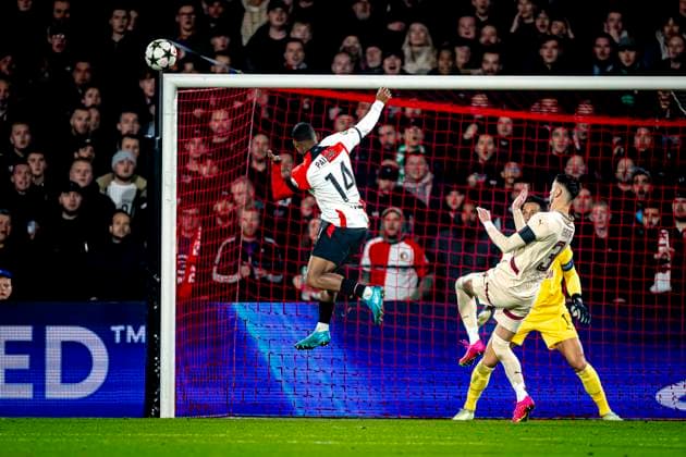 Feyenoord Rotterdam forwarder Igor Paixao, during the match Feyenoord Salzburg at the Feyenoord stadium De Kuip for the UEFA Champions League phase Matchday 4 season 2024 2025 in ROTTERDAM, Netherlands on 6 november 2024, photo by Marcel van Dorst EYE4images DeFodi Images not used in POL SRB CRO FRA GBR NED ITA USA Defodi 746 198448 Defodi-746 not used in POL SRB CRO FRA GBR NED ITA USA