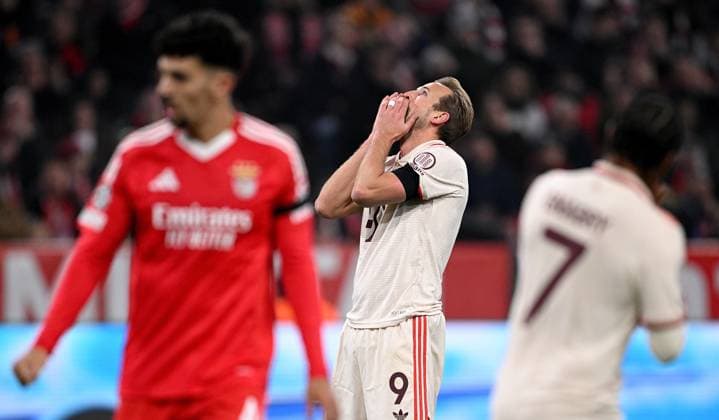 FOOTBALL CHAMPIONS LEAGUE SEASON 2024 2025 Preliminary Round 4 Matchday FC Bayern Muenchen Benfica Lisbon 06 11 2024 Harry Kane FC Bayern Muenchen