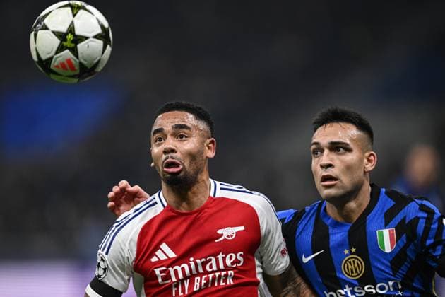 Mg Milano 06 11 2024 - Champions League Inter-Arsenal foto Matteo Gribaudi Image nella foto: Gabriel Jesus-Lautaro Martinez 