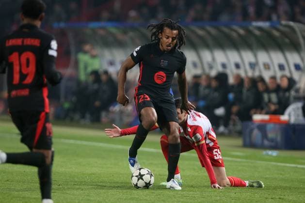 CRVENA ZVEZDA vs BARCELONA JULES KOUNDE Barcelona football player at the UEFA Champions League match against Red Star at the Rajko Mitic stadium, Belgrade 06.11.2024. Ivica Veselinov MN PRESS Photo FOOTBALL, FOOTBALL, UEFA CHAMPIONS LEAGUE, LIGA CHAMPIONA, RED STAR, BARCELONA Belgrade Stadion Rajko Mitic Serbia Copyright: xIvicaxVeselinovx xMNxPressx