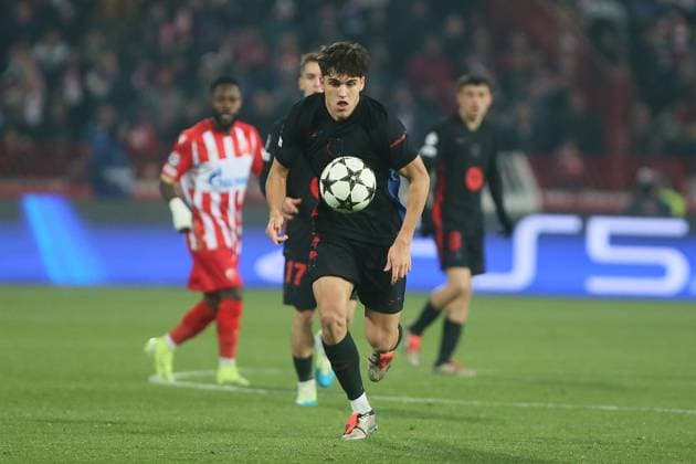 CRVENA ZVEZDA vs BARCELONA PAU CUBARSI Barcelona football player at the UEFA Champions League match against Red Star at the Rajko Mitic stadium, Belgrade 06.11.2024. Ivica Veselinov MN PRESS Photo FOOTBALL, FOOTBALL, UEFA CHAMPIONS LEAGUE, LIGA CHAMPIONA, RED STAR, BARCELONA Belgrade Stadion Rajko Mitic Serbia Copyright: xIvicaxVeselinovx xMNxPressx
