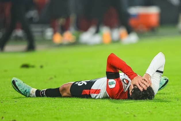 ROTTERDAM, 6-11-2024, Stadium de Kuip, Champions League, 2024 2025, Feyenoord - Red Bull Salzburg, Feyenoord player Hugo Bueno after the 1-3 defeat Feyenoord - RB Salzburg  x26684456x Copyright: