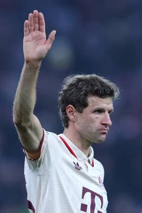 Soccer Champions League Matchday 4 FC Bayern Munich Benfica Lisbon on 06 11 2024 at the Allianz Arena in Munich Thomas Müller Munich xMSx