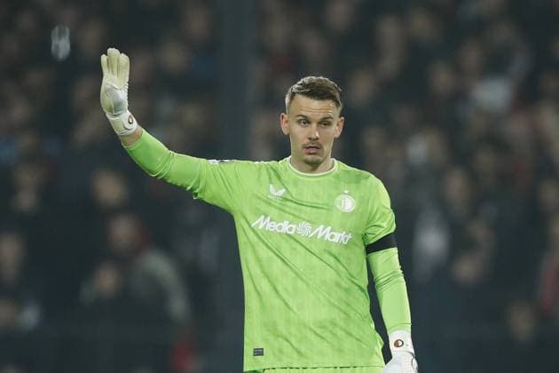 ROTTERDAM - Feyenoord goalkeeper Timon Wellenreuther during the UEFA Champions League match between Feyenoord Rotterdam and FC RB Salzburg at Feyenoord Stadium de Kuip on Nov. 6, 2024 in Rotterdam, Netherlands. ANP Hollandse Hoogte BART STOUTJESDIJK UEFA Champions League 2024 25 League Phase MD4 2024 25 xVIxANPxSportx xBartxStoutjesdijkxIVx 512863103 originalFilename: 512863103.jpg