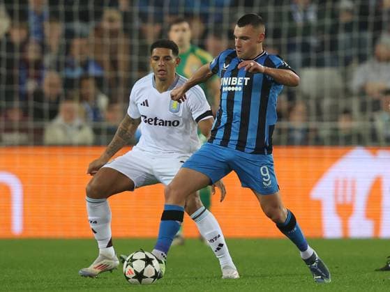 Fußball, CL, FC Brügge - Aston Villa - Club Brugge KV v Aston Villa, UEFA Champions League, League Phase, Jan Breydelstadion, Brugge, BELGIUM - 6th November 2024. Daniel Weir Crystal Pix Ferran Jutgla of Club Brugge. - Club Brugge KV v Aston Villa, UEFA Champions League, League Phase, Jan Breydelstadion, Brugge, BELGIUM - 6th November 2024. Daniel Weir Crystal Pix Brugge Jan Breydelstadion BELGIUM Copyright: xDanxWeirx CP_Club_Brugge_Aston_Villa_17