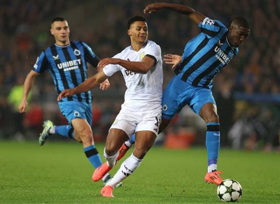 Fußball, CL, FC Brügge - Aston Villa - Club Brugge KV v Aston Villa, UEFA Champions League, League Phase, Jan Breydelstadion, Brugge, BELGIUM - 6th November 2024. Daniel Weir Crystal Pix Ollie Watkins of Aston Villa. - Club Brugge KV v Aston Villa, UEFA Champions League, League Phase, Jan Breydelstadion, Brugge, BELGIUM - 6th November 2024. Daniel Weir Crystal Pix Brugge Jan Breydelstadion BELGIUM Copyright: xDanxWeirx CP_Club_Brugge_Aston_Villa_19