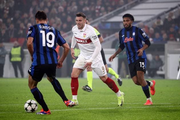 06 11 24 VfB Stuttgart Atalanta Bergamo Germany, Stuttgart, 06 11 2024, Football, UEFA Champions League, VfB Stuttgart Atalanta Bergamo Ermedin Demirovic VfB Stuttgart