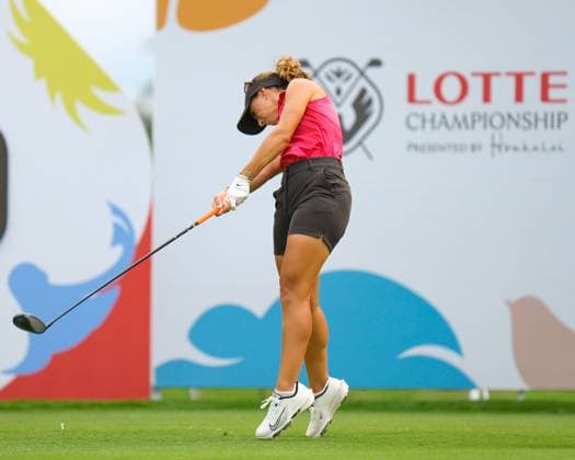 November 6, 2024: Isabella Fierro hits her tee shot from the 10th hole tee box during the first round of the 2024 Lotte Championship presented by Hoakalei at Hoakalei Country Club in Ewa Beach, Hawaii. CSM Ewa Beach USA - ZUMAc04_ 20241106_zma_c04_228 Copyright: xGlennxYozax
