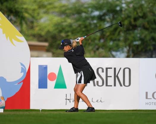 November 6, 2024: Danielle Kang hits her drive on the 14th hole during the first round of the 2024 Lotte Championship presented by Hoakalei at Hoakalei Country Club in Ewa Beach, Hawaii. CSM Ewa Beach USA - ZUMAc04_ 20241106_zma_c04_230 Copyright: xGlennxYozax