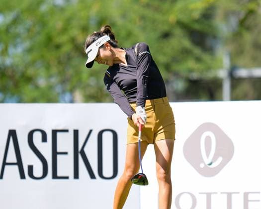 November 6, 2024: Muni He hits her drive from the 14th hole tee box during the first round of the 2024 Lotte Championship presented by Hoakalei at Hoakalei Country Club in Ewa Beach, Hawaii. CSM Ewa Beach USA - ZUMAc04_ 20241106_zma_c04_237 Copyright: xGlennxYozax