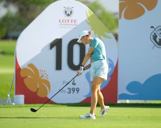 November 6, 2024: Alexandra Forsterling hits her tee shot from the 10th hole tee box during the first round of the 2024 Lotte Championship presented by Hoakalei at Hoakalei Country Club in Ewa Beach, Hawaii. CSM Ewa Beach USA - ZUMAc04_ 20241106_zma_c04_239 Copyright: xGlennxYozax
