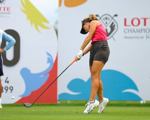 November 6, 2024: Isabella Fierro hits her tee shot from the 10th hole tee box during the first round of the 2024 Lotte Championship presented by Hoakalei at Hoakalei Country Club in Ewa Beach, Hawaii. CSM Ewa Beach USA - ZUMAc04_ 20241106_zma_c04_248 Copyright: xGlennxYozax