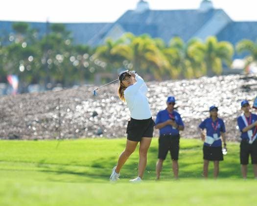 November 6, 2024: Hyo Joon Jang hits her approach shot from the 13th fairway during the first round of the 2024 Lotte Championship presented by Hoakalei at Hoakalei Country Club in Ewa Beach, Hawaii. CSM Ewa Beach USA - ZUMAc04_ 20241106_zma_c04_251 Copyright: xGlennxYozax