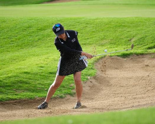 November 6, 2024: Danielle Kang hits out of the green side bunker on the 13th during the first round of the 2024 Lotte Championship presented by Hoakalei at Hoakalei Country Club in Ewa Beach, Hawaii. CSM Ewa Beach USA - ZUMAc04_ 20241106_zma_c04_257 Copyright: xGlennxYozax