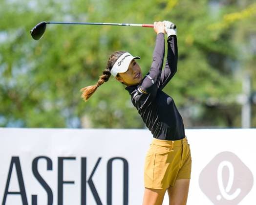 November 6, 2024: Muni He hits her drive from the 14th hole tee box during the first round of the 2024 Lotte Championship presented by Hoakalei at Hoakalei Country Club in Ewa Beach, Hawaii. CSM Ewa Beach USA - ZUMAc04_ 20241106_zma_c04_260 Copyright: xGlennxYozax
