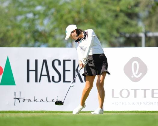 November 6, 2024: Yu-Sang Hou hits her drive from the 14th hole tee box during the first round of the 2024 Lotte Championship presented by Hoakalei at Hoakalei Country Club in Ewa Beach, Hawaii. CSM Ewa Beach USA - ZUMAc04_ 20241106_zma_c04_264 Copyright: xGlennxYozax