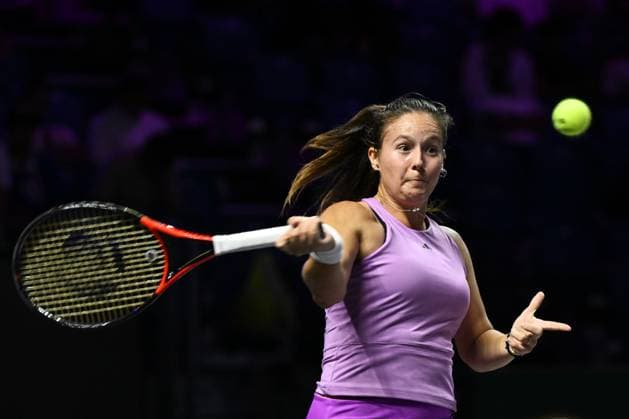 WTA, Tennis Damen Finals 2024 - Day 6 RIYADH, SAUDI ARABIA - NOVEMBER 07: Daria Kasatkina during her match against Iga Swiatek of Poland, on Day 6 of the 2024 WTA Finals, part of the Hologic WTA Tour, held at King Saud University Indoor Arena on November 07, 2024, in Riyadh, Saudi Arabia. Riyadh Saudi Arabia  Copyright: xArturxWidakx originalFilename:widak-wtafinal241107_npN7V.jpg