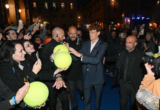 November 7, 2024, Turin: Italian Jannik Sinner during the blue carpet on the occasion of the Nitto ATP, Tennis Herren Finals 2024 in Turin, 07 November 2024..ANSA ALESSANDRO DI MARCO Nitto ATP Finals in Turin  - ZUMAa110 20241107_zaf_a110_019 Copyright: xAlessandroxDixMarcox