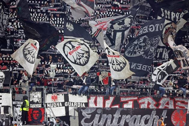 07 11 2024, xovx, Football UEFA Europa League, Eintracht Frankfurt Slavia Prague Frankfurt fans DFL DFB REGULATIONS PROHIBIT ANY USE OF PHOTOGRAPHS as IMAGE SEQUENCES and or QUASI VIDEO emspor Frankfurt am Main