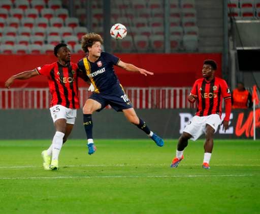 football ogcnice fc twente PHOTOPQR NICE MATIN Frantz Bouton ; Nice ; 07 11 2024 ; football ogcnice fc twente phase de ligue J4 Nice France  Copyright: xPHOTOPQR NICExMATIN MAXPPPxFrantzxBoutonx 20241107NIM4620 20241107NIM4620