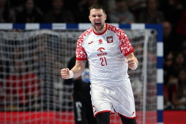 2024.11.07 Olsztyn Pilka reczna Eliminacje Mistrzostw Europy 2026 Polska - Izrael N z Kamil Syprzak Foto Piotr Matusewicz PressFocus 2024.11.07 Olsztyn Handball Poland - Israel Kamil Syprzak Credit: Piotr Matusewicz PressFocus NEWSPIX.PL --- newspix.pl 