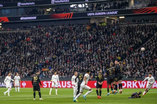 Omar Marmoush Eintracht Frankfurt scores his team s first goal during the UEFA Europa League 2024 25 League Phase MD4 match between Eintracht Frankfurt v SK Slavia Praha at Deutsche Bank Park on November 7, 2024 in Frankfurt am Main, Germany not used in POL SRB CRO FRA GBR NED ITA USA Defodi 747 747 20241107 EFSlPr 000000081 Defodi-747 not used in POL SRB CRO FRA GBR NED ITA USA