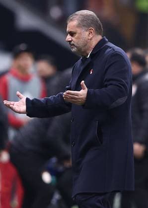 Tottenham Hotspur manager Ange Postecoglou shows a look of dejection Galatasaray v Tottenham Hotspur, UEFA Europa League, Group Stage, Football, RAMS Park, Istanbul, Turkiye - 07 Nov 2024 EDITORIAL USE ONLY No use with unauthorised audio, video, data, fixture lists, club league logos or live services. Online in-match use limited to 120 images, no video emulation. No use in betting, games or single club league player publications. Copyright: xRaddadxJebarah Shutterstockx 14877992cw