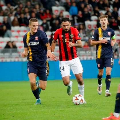 football ogcnice fc twente PHOTOPQR NICE MATIN Frantz Bouton ; Nice ; 07 11 2024 ; football ogcnice fc twente phase de ligue J4 Nice France  Copyright: xPHOTOPQR NICExMATIN MAXPPPxFrantzxBoutonx 20241107NIM4685 20241107NIM4685
