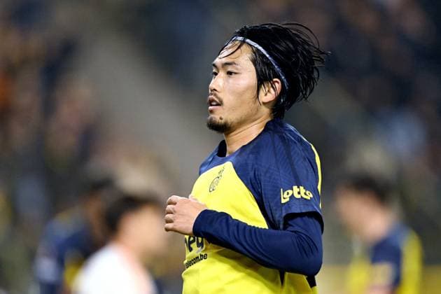 BRUSSELS - Koki Machida of Royale Union Saint-Gilloise during the UEFA Europa League match between R. Union Saint-Gilles and AS Roma at the King Baudouin Stadium on Nov. 7, 2024 in Brussels, Belgium. ANP Hollandse Hoogte UEFA Europa League match day 4 2024 25 xVIxANPxSportx xGerritxvanxKeulenxIVx 512915519 originalFilename: 512915519.jpg