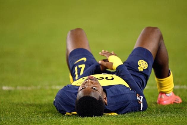 BRUSSELS - Noah Sadiki of Royale Union Saint-Gilloise after the UEFA Europa League match between R. Union Saint-Gilles and AS Roma at the King Baudouin Stadium on Nov. 7, 2024 in Brussels, Belgium. ANP Hollandse Hoogte UEFA Europa League match day 4 2024 25 xVIxANPxSportx xGerritxvanxKeulenxIVx 512916838 originalFilename: 512916838.jpg
