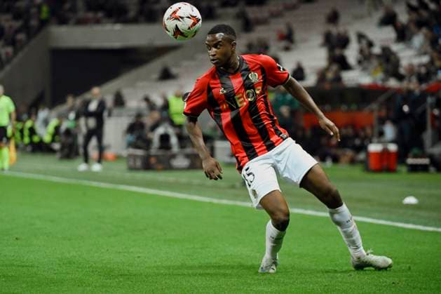 Forward MOUKOKO Youssoufa (OGC Nice). OGC Nice vs FC TWENTE, C3 EUROPA LEAGUE in Allianz Riviera Stadium, NICE, France, on 07 November, 2024. FOOTBALL : OGC Nice vs FC TWENTE - EUROPA LEAGUE - 07 11 24 FredDides Panoramic 