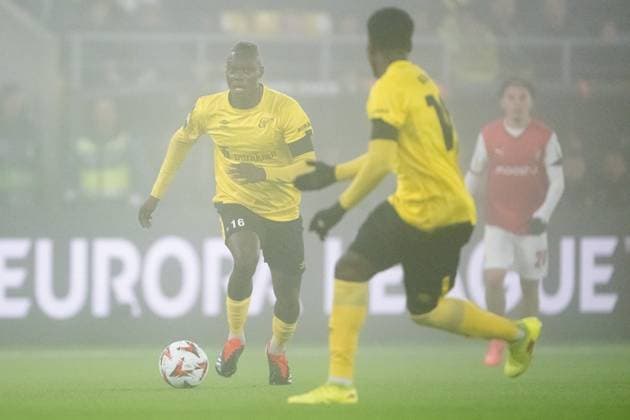 241107 Timothy Noor Ouma of Elfsborg during the Europa League match between Elfsborg and Braga on November 7, 2024 in Boras Photo Jörgen Jarnberger BILDBYRAN COP 112 JJ0415 fotboll football soccer fotball uefa europa league europa league elfsborg braga bbeng  Copyright: JÖRGENxJARNBERGER BB241107JJ082