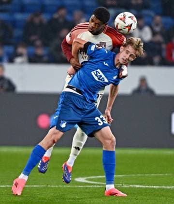 Match Europa League Hoffenheim -OL PHOTOPQR LE PROGRES Stéphane GUIOCHON - 07 11 2024 - Match Europa League Hoffenheim -OL -A Hoffenheim au PreZero Arena match de poule de l Europa League saison 2024-2025 TSG 1899 HOFFENHEIM - OL ici Warmed Omari France  Copyright: xPHOTOPQR LExPROGRES MAXPPPxStéphanexGUIOCHONx 20241107LPL4796 20241107LPL4796