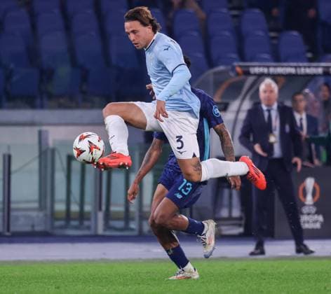 Europa League Football Match - 2024 25 Lazio vs Porto 07 11 2024 Rome, Stadio Olimpico, football match valid for Europa League 2024 24 between SS Lazio vs SSC vs FC Porto In photo: Luca Pellegrini of SS Lazio ROMA Stadium Olimpic Lazio ITALY Copyright: xFABIOxSASSO FPAxFabioxSasso FPAx Lazio Porto2024_11_08Fabio Sasso6690