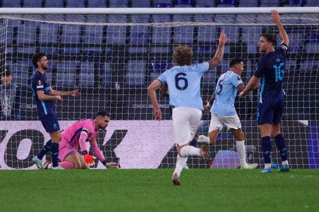 Europa League Football Match - 2024 25 Lazio vs Porto 07 11 2024 Rome, Stadio Olimpico, football match valid for Europa League 2024 24 between SS Lazio vs SSC vs FC Porto In photo: goal the Matias Vecino of SS Lazio ROMA Stadium Olimpic Lazio ITALY Copyright: xFABIOxSASSO FPAxFabioxSasso FPAx Lazio Porto2024_11_08Fabio Sasso6705